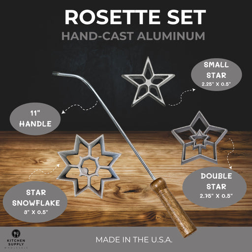 4 - Pc Star Rosette Set - Kitchen Supply Wholesale - 4 - Pc Star Rosette Set