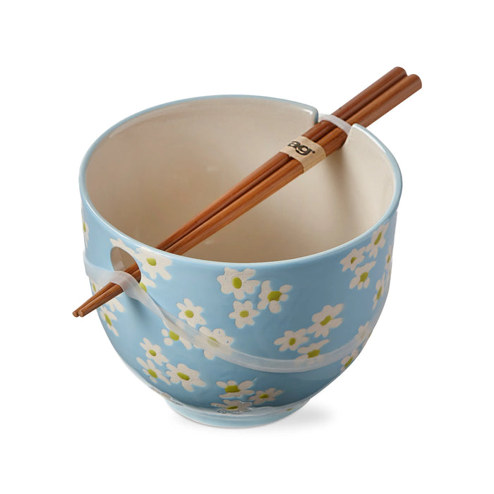 Noodle Bowl Set with Bamboo Chopsticks, Blossom