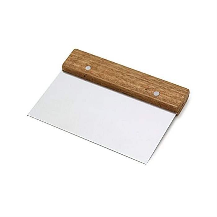 Bench Scraper 4X6 Inch, Stainless Steel with Wood Handle - Kitchen Supply Wholesale - Bench Scraper 4X6 Inch, Stainless Steel with Wood Handle