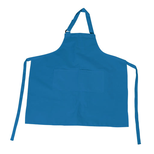 Bib Apron with Pockets and Adjustable Neck, 11 Color Options - Kitchen Supply Wholesale - Blue Bib Apron with D - Ring Adjustable Neck