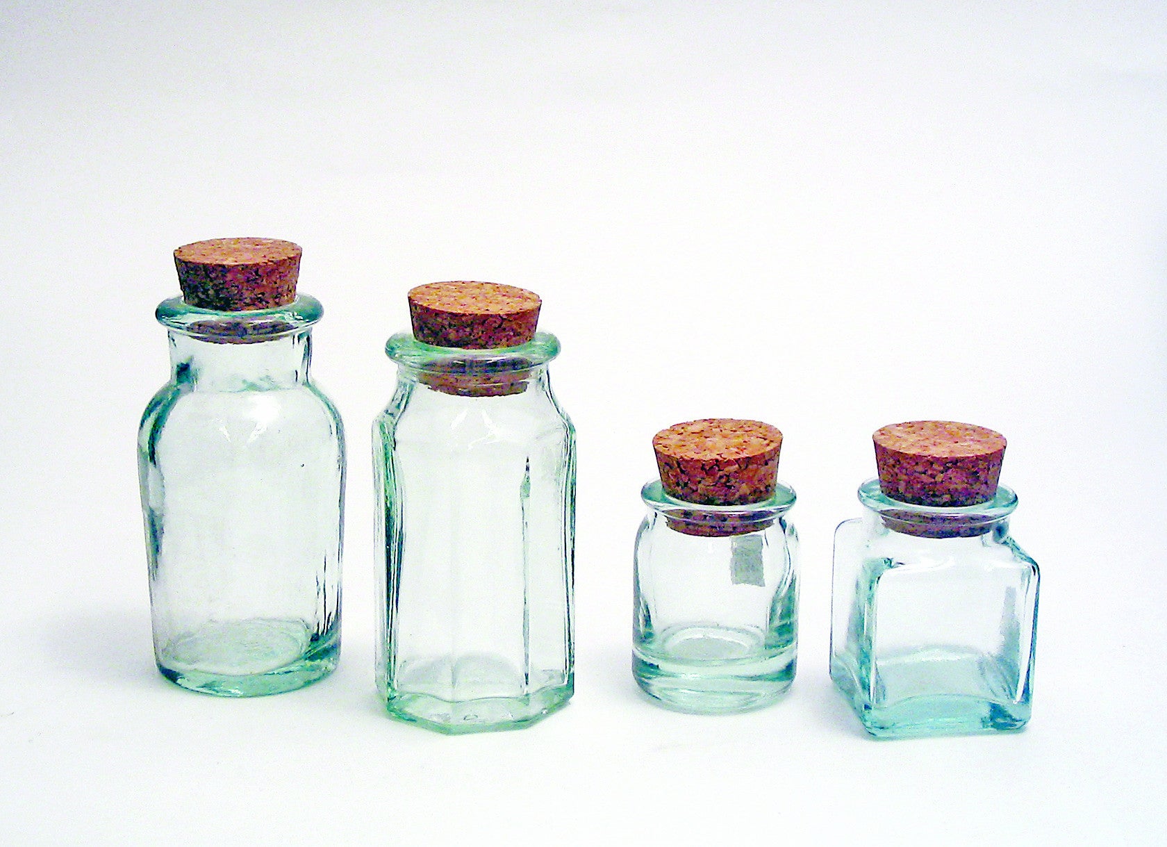  10 Pack Small Glass Bottles With Cork Lids, Mini Mason